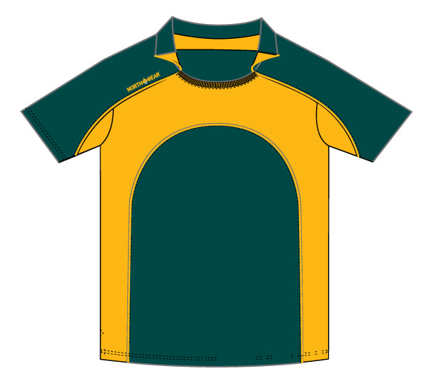 North Gear Playing Shirt – S/S (Horseshoe) Bottle/Gold