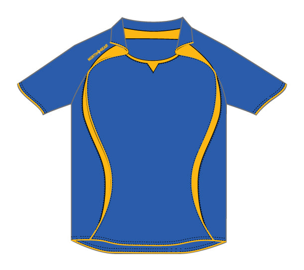 North Gear Playing Shirt – S/S Royal/Gold