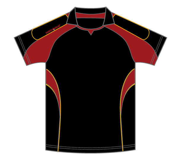 North Gear Playing Shirt – S/S Black/Red/Gold