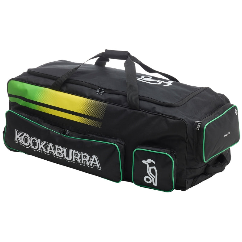 Kookaburra Pro 2.0 Wheelie Bag Black/Lime 2425
