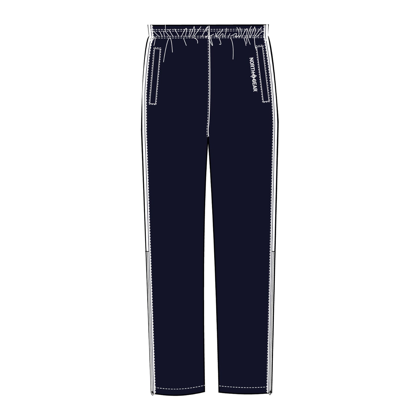 North Gear Track Pants – Navy/White