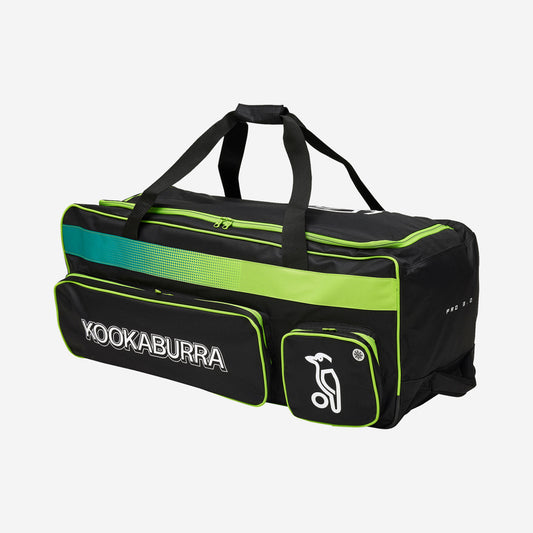 Kookaburra Pro 3.0 Wheelie Cricket Bag Black / Lime