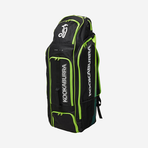 Borsone Da Cricket Kookaburra WD2000 Wheelie – Nero/osso, Con Ruote E Scomparto Per 2 Mazze
