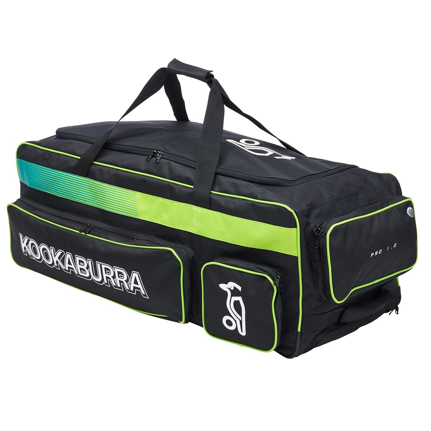 Kookaburra Pro 1.0 Wheelie Bag Black/Lime 2425
