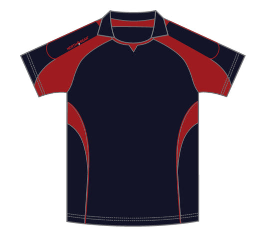 North Gear Playing Shirt – S/S Navyy/Red