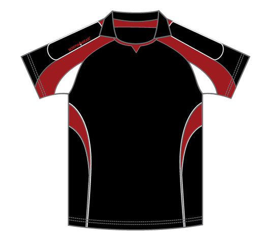 North Gear Playing Shirt – S/S Black/White/Red