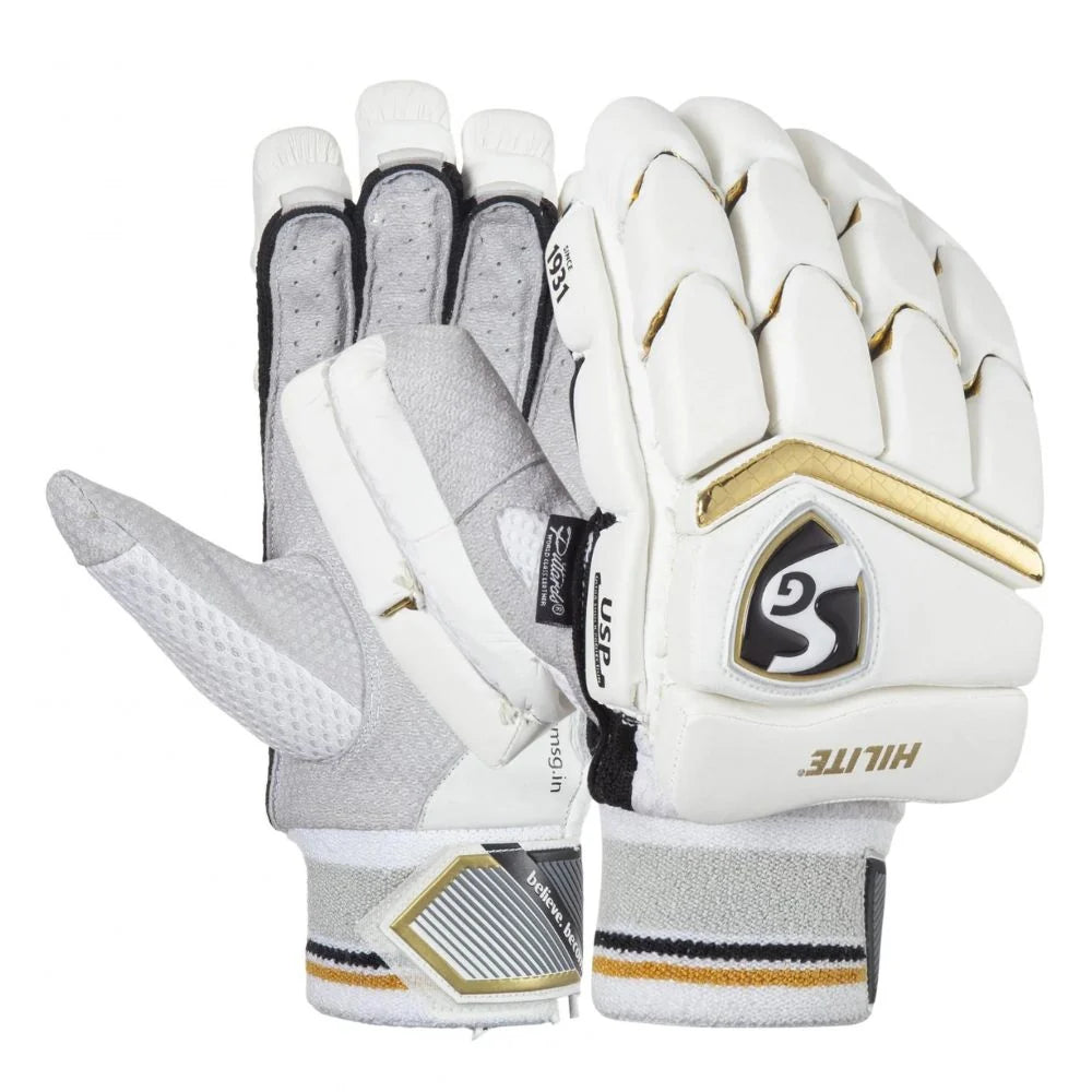 SG Hilite White Batting Gloves