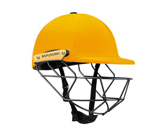 Masuri T Line Steel Yellow Senior Cricket Helmet