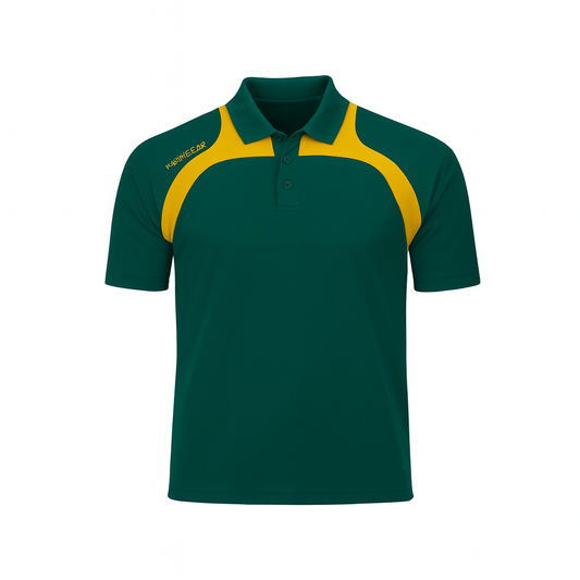 North Gear Polo Shirt – Green/Gold